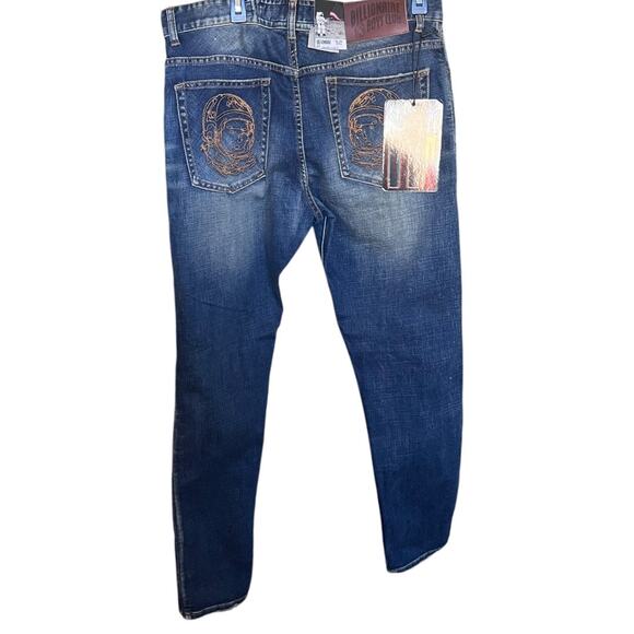 Billionaire Boys Club BB Creative Spell Out Jeans Eclipse In Blue Size 36 - Picture 2 of 8